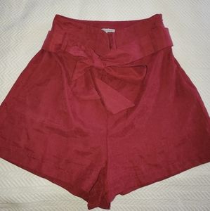 Charlotte Russe,Maroon High Waisted dress shorts, Size S